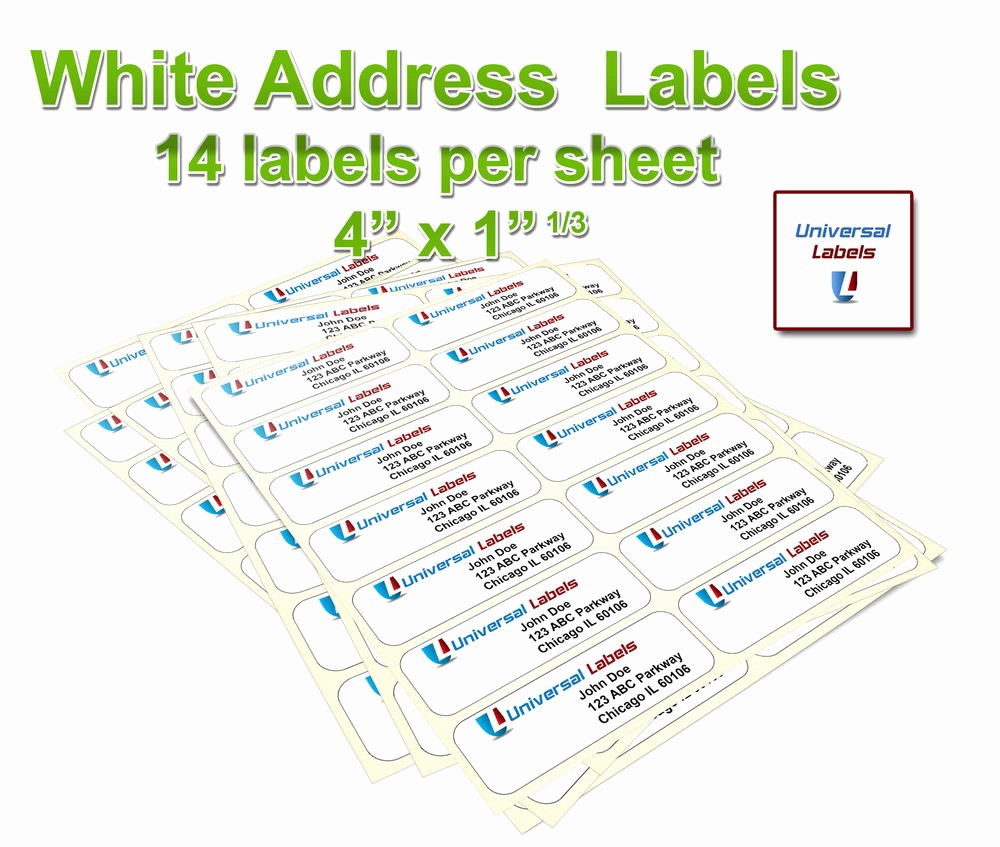 Avery 10 Per Page Labels Luxury 1400 1 1 3 X 4&quot; Labels 14 Labels Per Sheet Same Size as