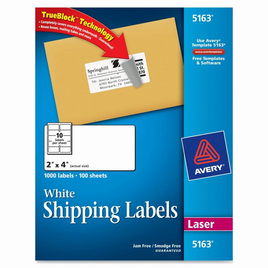 Avery 10 Per Page Labels New Label Template 4 Per Sheet