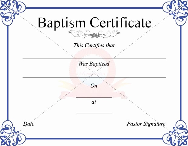 Free Editable Baptism Certificate Template Awesome Baptism Certificate ...