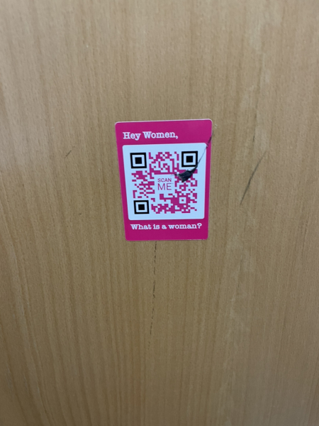 Stickers in gender neutral toilets in FE College