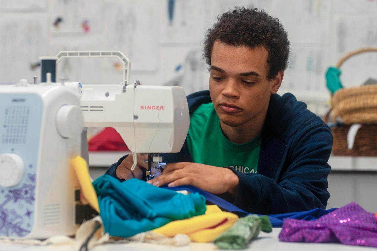 Asa Bordelon, a junior, has found a passion for sewing and tailoring. Through this activity, his interest in history is explored as well.