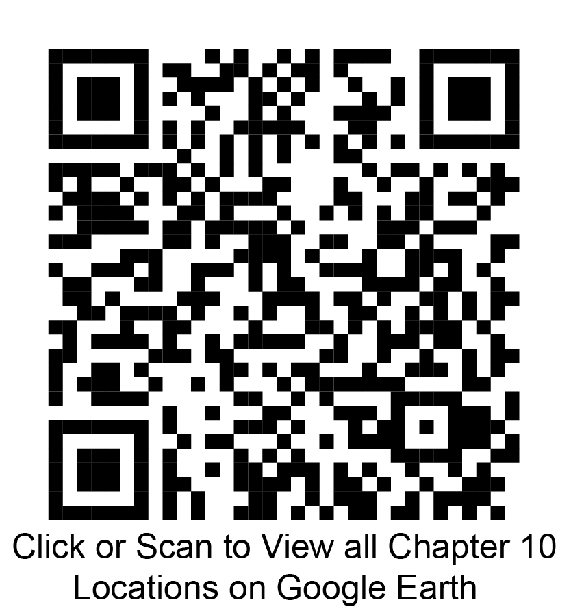 Click or scan to view all chapter 10 locations on Google Earth