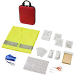 Handies 46-piece first aid kit and safety vest