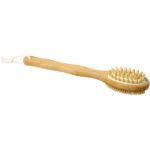 Orion 2-function bamboo shower brush and massager