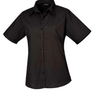 Premier Ladies Short Sleeve Poplin Blouse