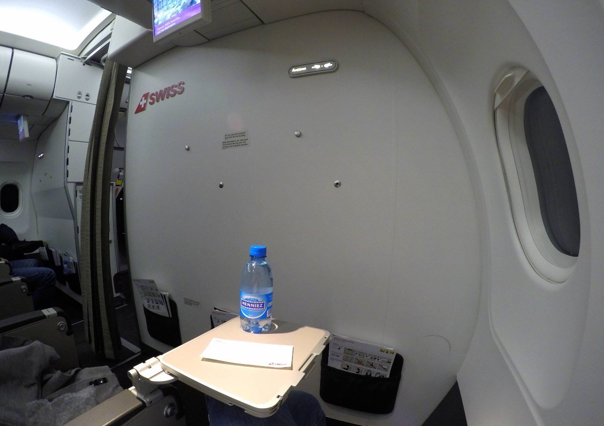 Cabina de business class de SWISS A320