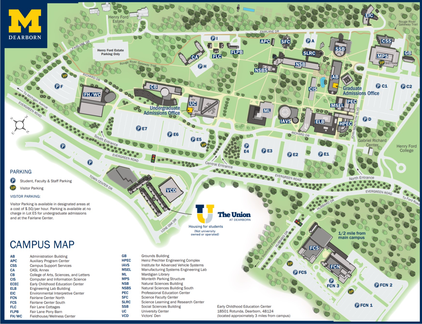 North Central College Campus Map - Map Of Rose Bowl