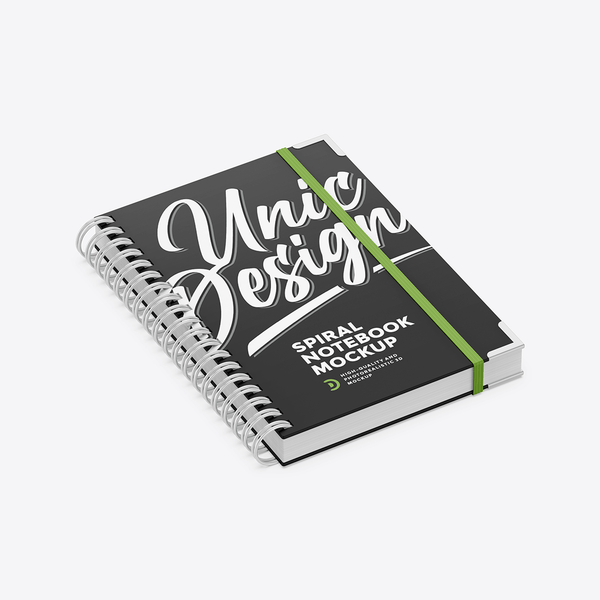 Spiral Notebook Mockup - Fully Customizable & Layered