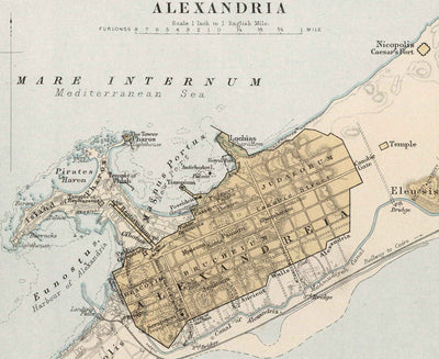 Old Map of Ancient Cities in North Africa and the Middle East, 1874 by ...