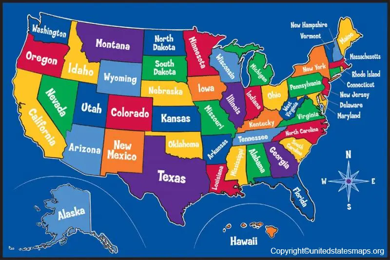 us map for kid