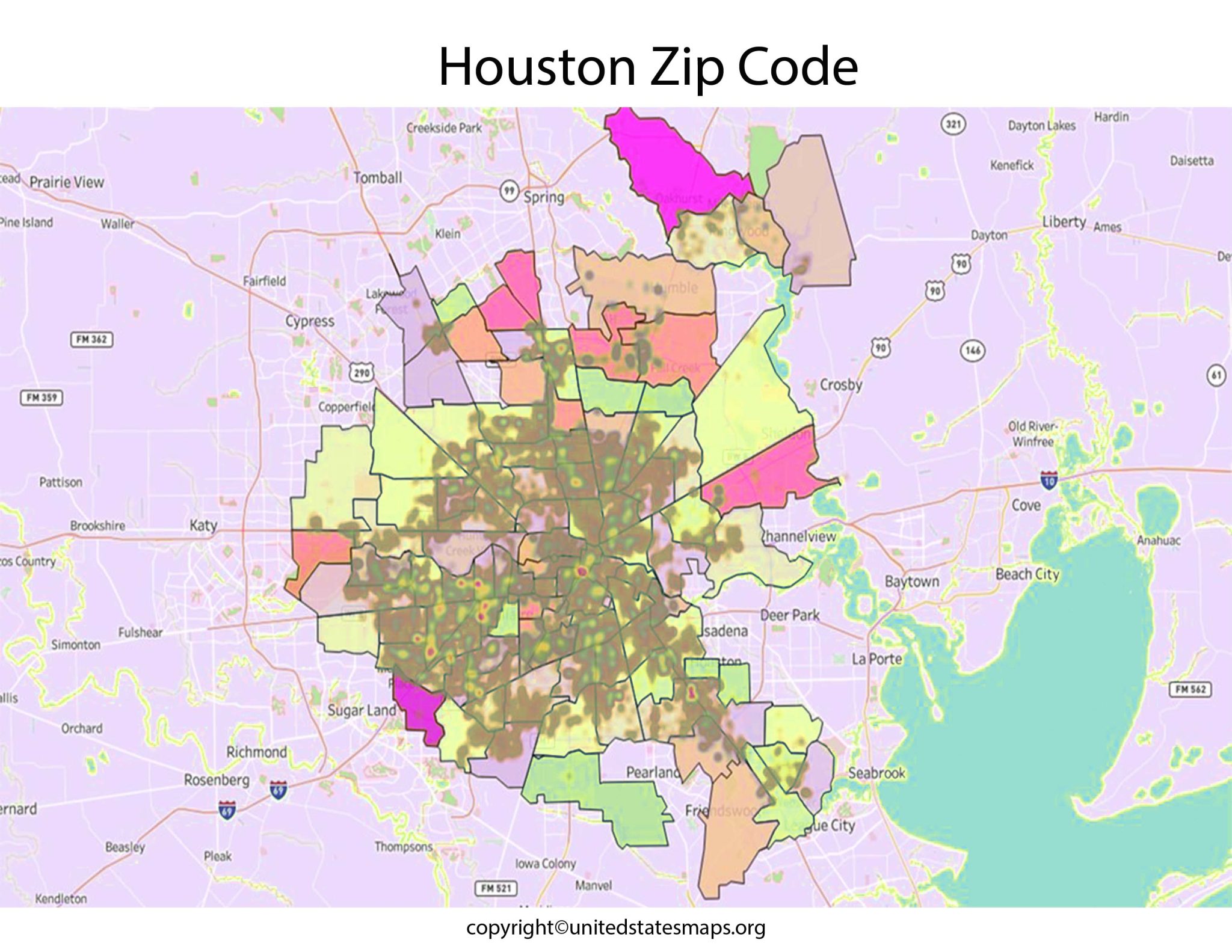 Houston Zip Code Map 2024