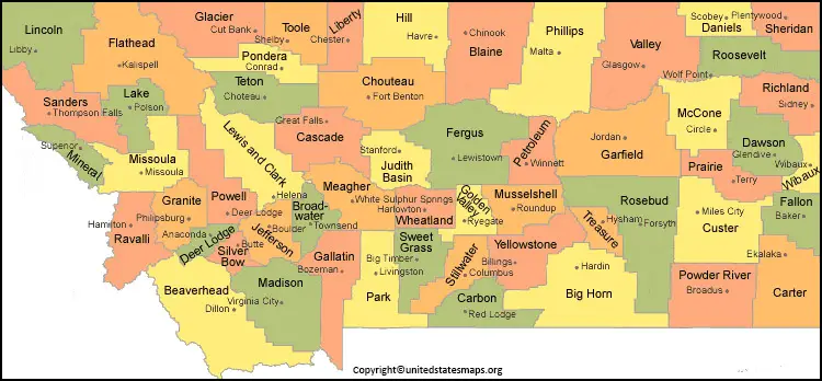 Montana County Map