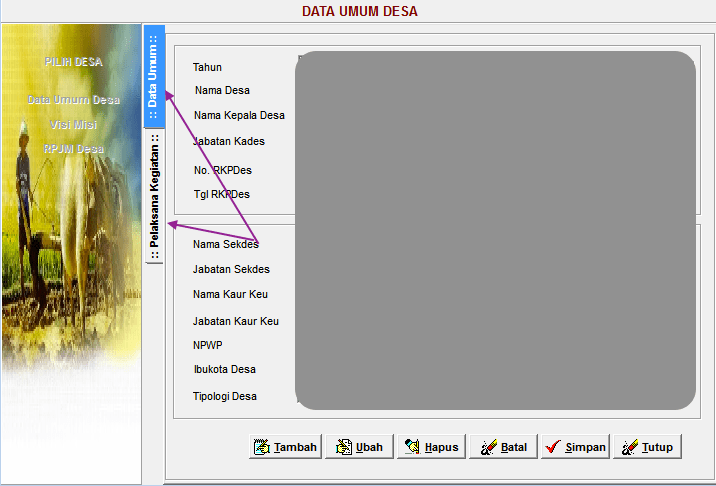 data umum siskeudes