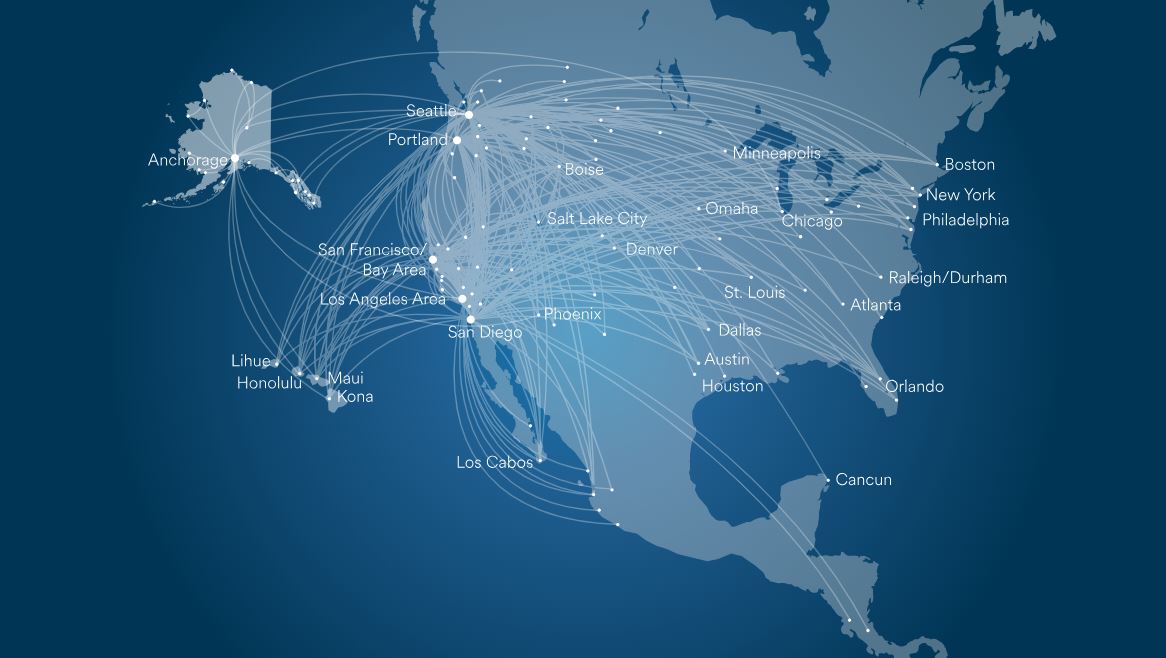 Alaska Airlines Route Map