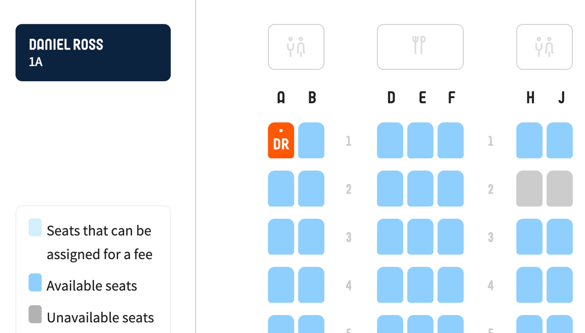 Air Premia seat selection