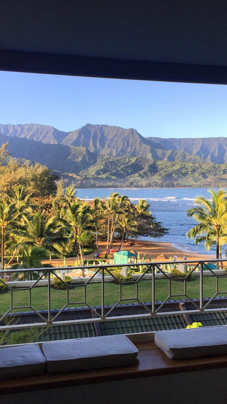 Hanalei Bay, Kaua'i - not a bad hotel room view!