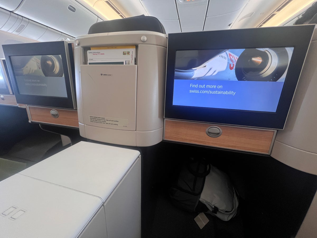 Swiss 777 business class center console