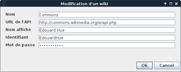 Écran de modification d'un wiki.