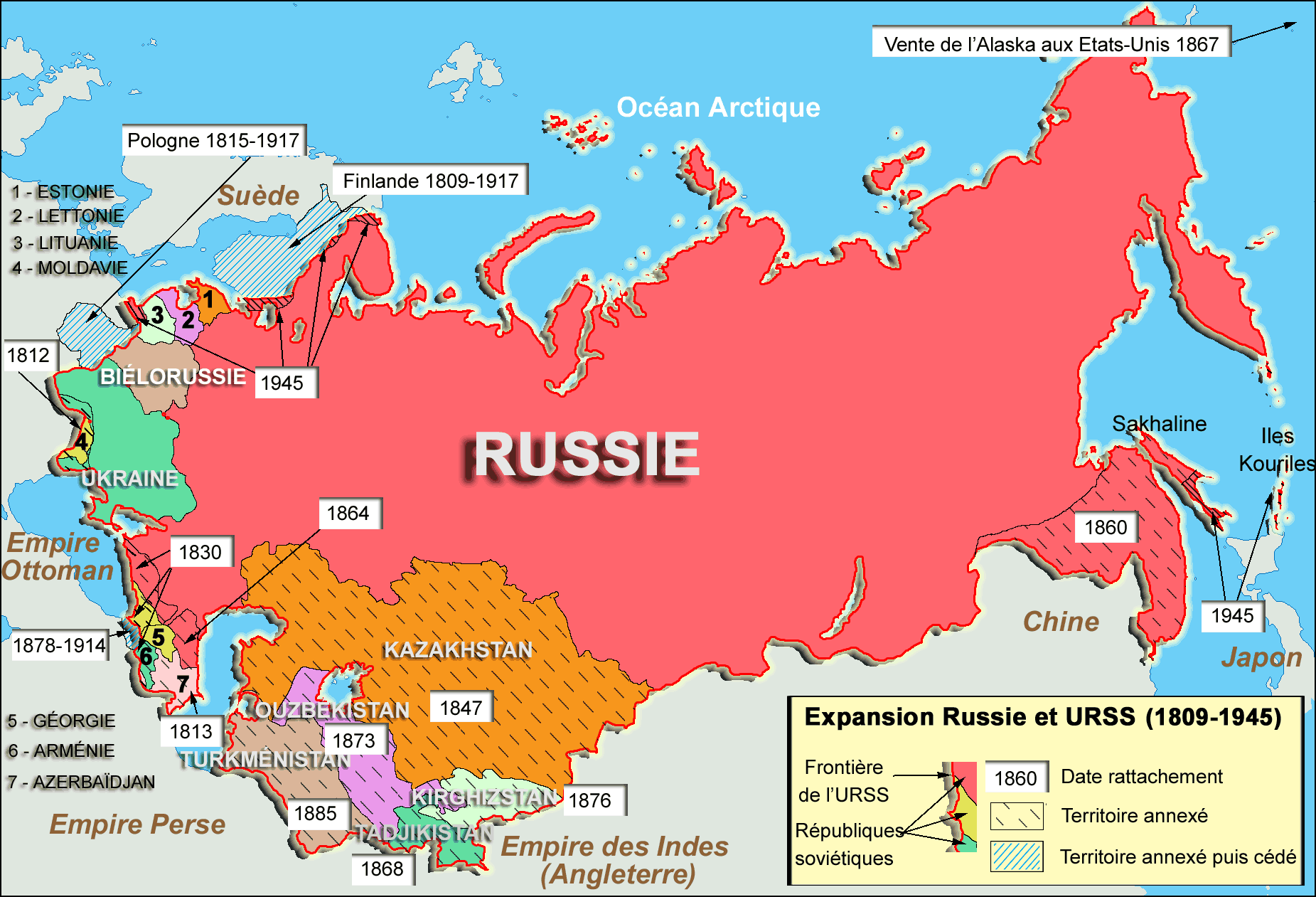 carte de Russie