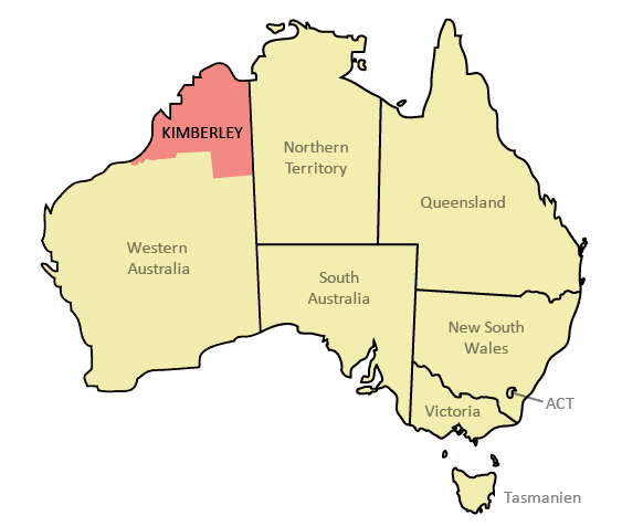 The Kimberley Australia Map