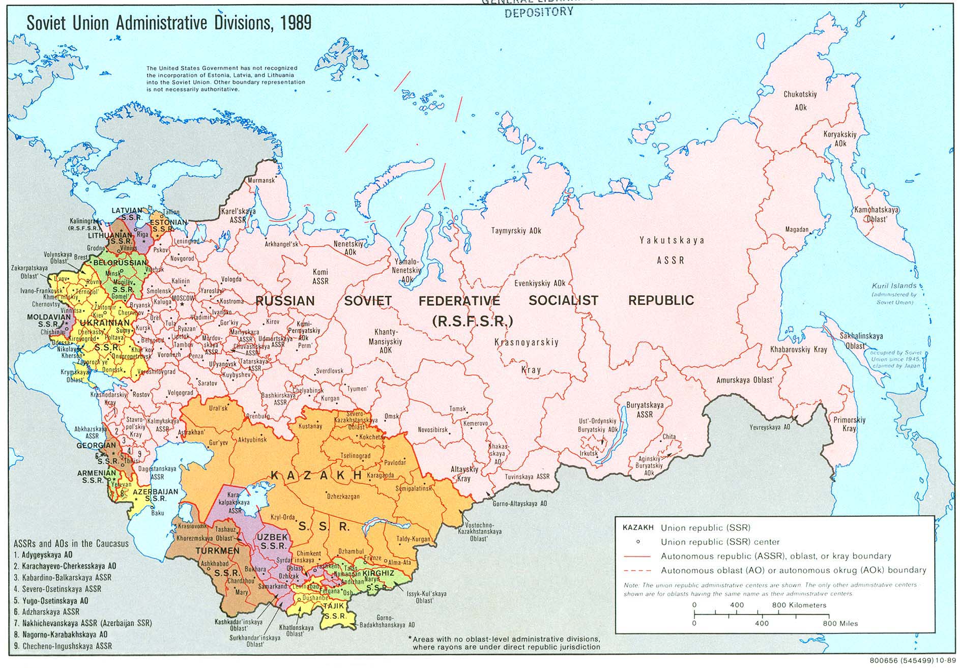 Map of the USSR