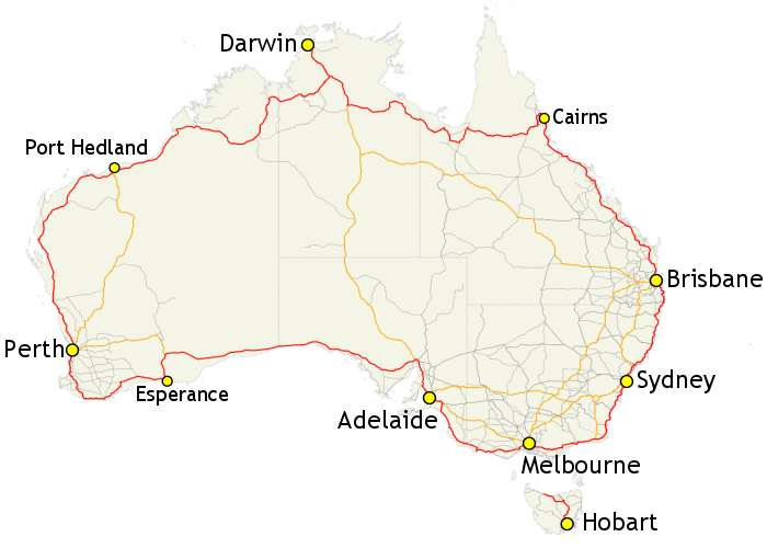 Highway 1 Australia Map