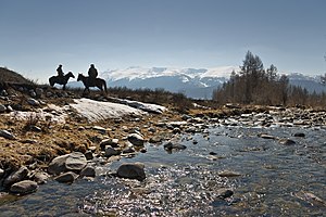 Forestry officers in Markakol reserve, Altay Mountains