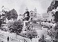 Plaza de las tres virtudes, lugar donde se ubicó la universidad en 1867.