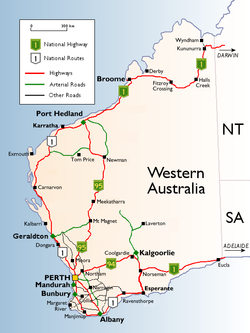 Western Australia Map With Towns