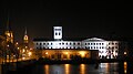 Polski: "Biała Fabryka" Geyera nocą English: Geyer "White Factory" by night in Łódź