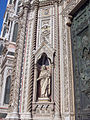 Statue of Santa Reparata at the middle portal