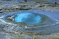 Eruption of geyser Strokkur (state 3).  