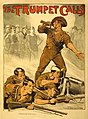 "The Trumpet Calls": an army recruitment poster in Australia by Norman Lindsay, 1914-1918