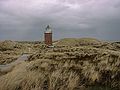 Old lighthouse Rotes Kliff near Kampen on Sylt island