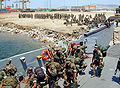 Marines on their way to Kosovo