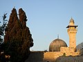 Al-Aqsa Mosque viewed from the Western Wall Plaza.