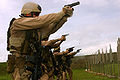 Platoons during a traing with an Colt M1911