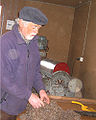 Farmer in Skáleyjar with eiderdown