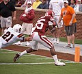 Ryan Broyles, wide receiver for the Oklahoma Sooners, catches a touchdown pass