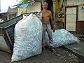 A man with collected bottles, Jakarta