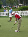 John Daly on the putting green at the Congressional Country Club during the Earl Woods Memorial Pro-Am prior to the 2007 AT&T National tournament.