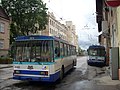 Two Škoda 14Tr trolleybuses in Riga