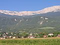 Vue du bourg de Claix et du Vercors