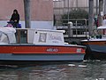 An old-style ambulance boat