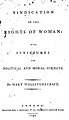 Title page from Rights of Woman (first edition)