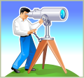 Astronomer & telescope