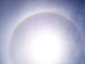 Cirrostratus fibratus showing 22° Halo