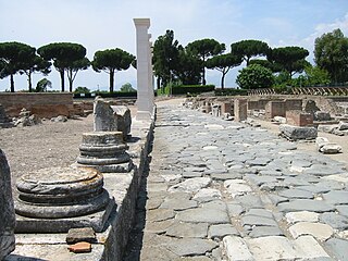 Via Appia in the ancient city of Minturno