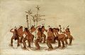 Ancient Ojibwa tradition: The Snowshoe Dance, (1835)