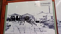 Fotografía de Maestranza Ferrocarriles, en el Centro Cultural Estación Caldera correspondiente al archivo privado de Sofía Sayago.